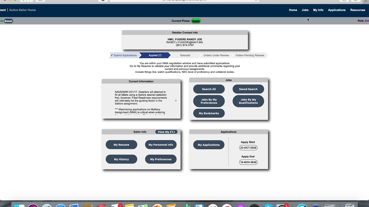 My Navy Assignment Tutorial