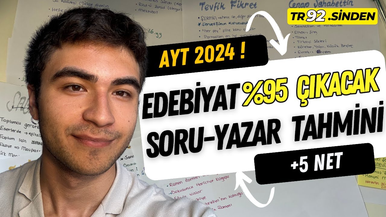 ‼️EDEBİYATTA BU YIL SORULACAK YAZARLAR! 2024 AYT SORU TAHMİNİ #derecehocam #yks2024 #tyt #ayt #yks