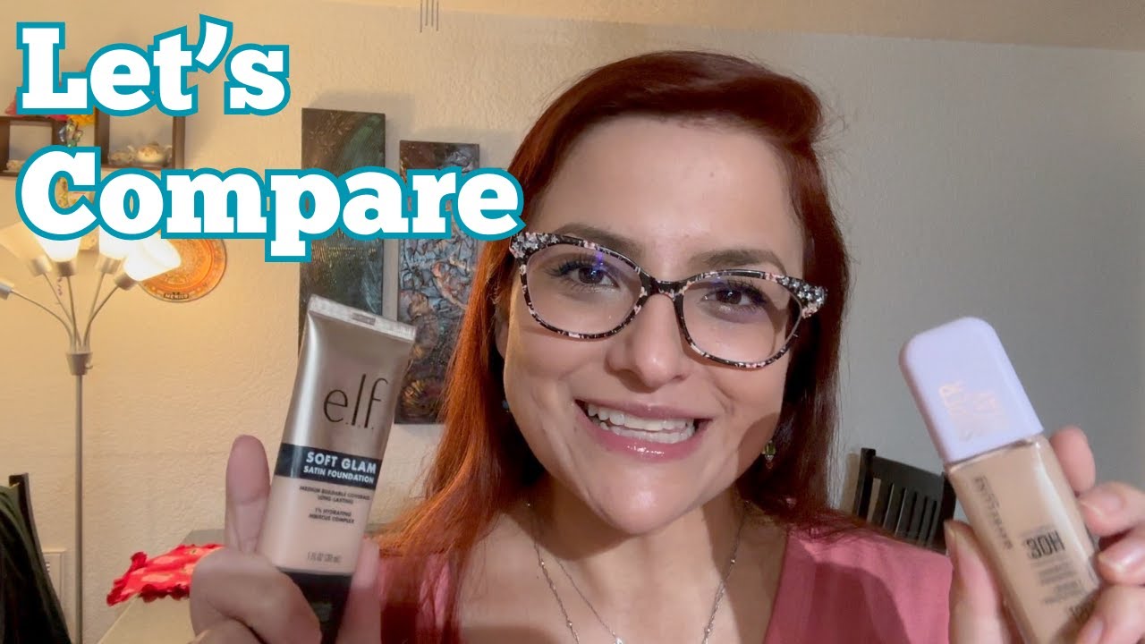 Maybelline Lumi Matte Foundation vs elf Soft Glam Foundation | Wear Test | Drugstore Foundations