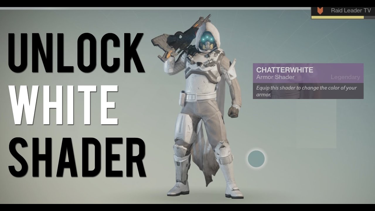 Unlock White Stormtrooper Armor in Destiny (Chatterwhite Shader)