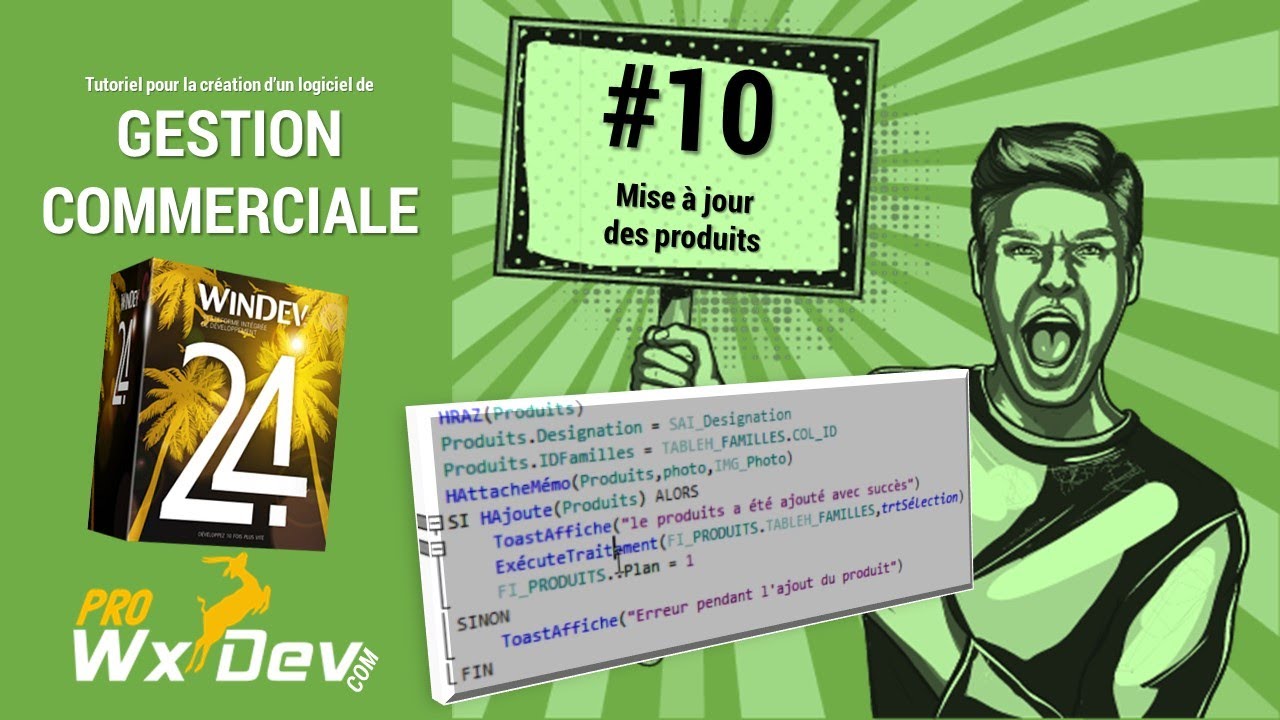 #10 - Tutoriel développement logiciel de gestion commerciale, mise à jour des produits