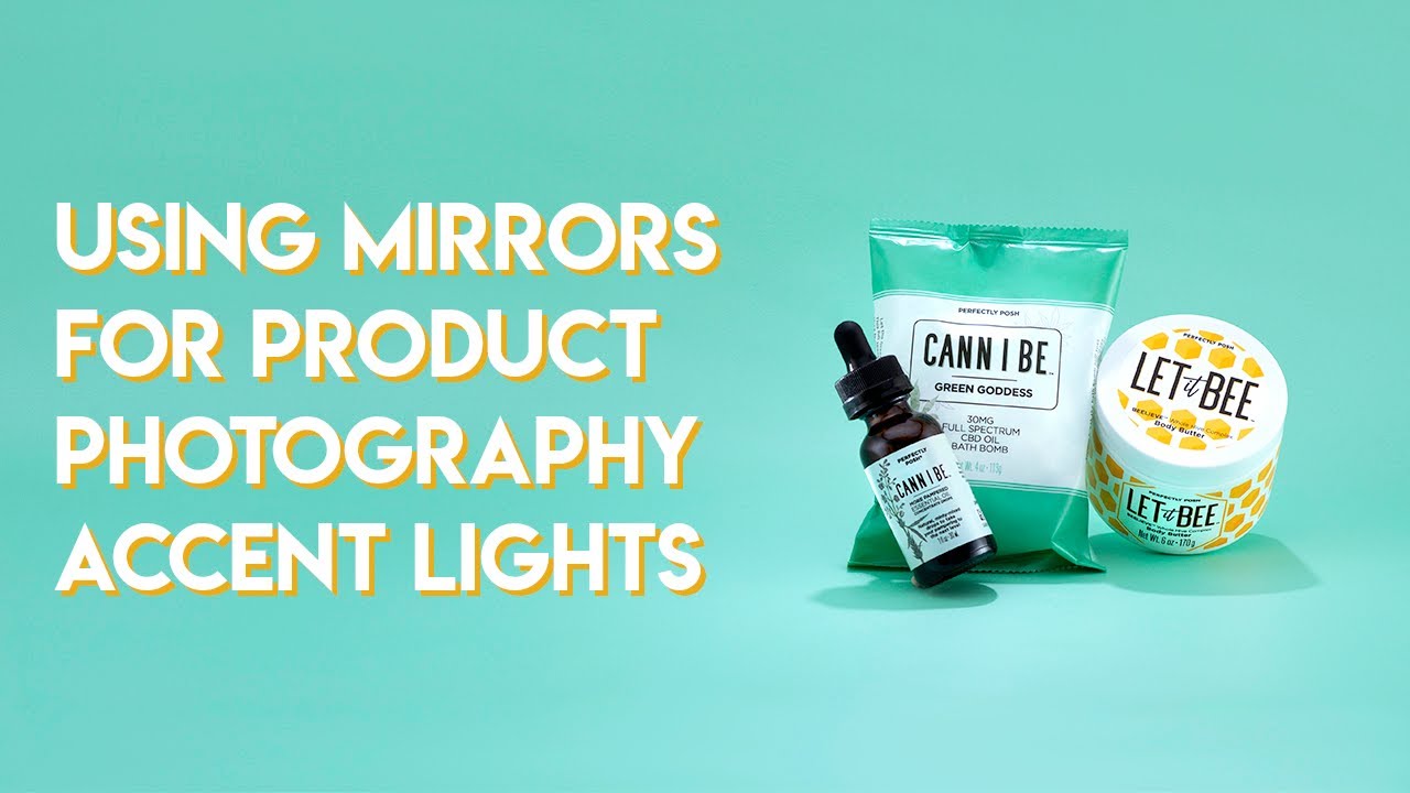 Using small mirrors to highlight select areas in product photography.