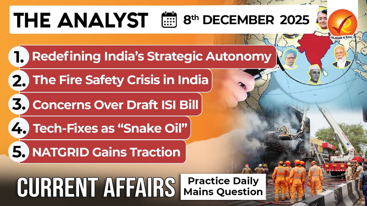Current Affairs Today 08 DEC 2025 I UPSC Daily Current Affairs I The Hindu Analysis I The Analyst