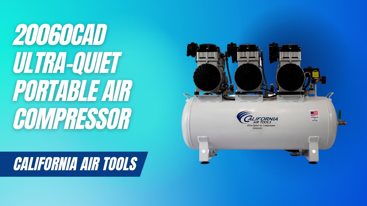 California Air Tools 20060CAD Ultra-Quiet Oil-Free Air Compressor 6 HP 20 Gallons 125 Max. PSI