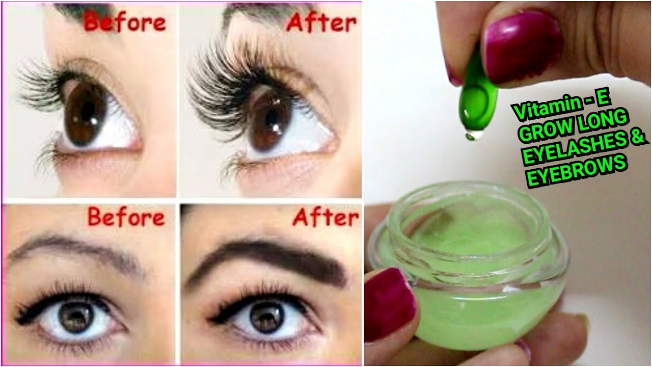 VITAMIN-E to Grow LONG EYELASHES & EYEBROWS - Simple & Effective Way