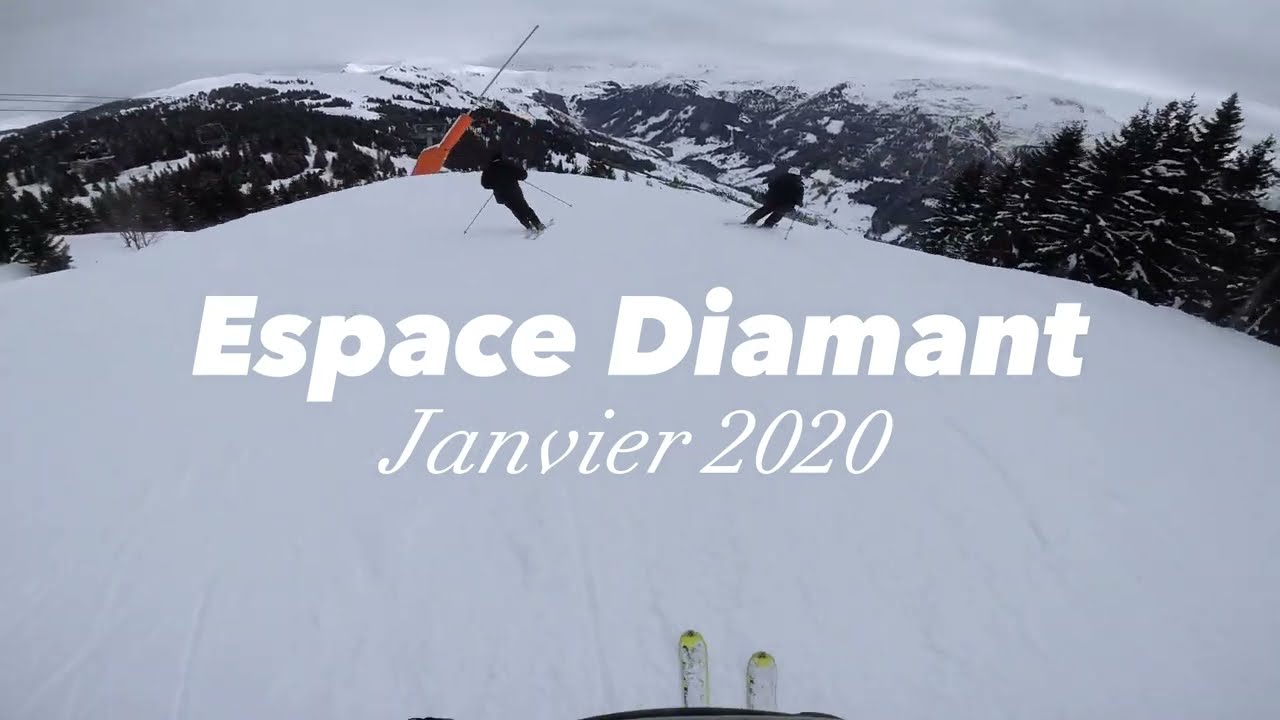 Journée de ski sur l'Espace Diamant 2020  -  Crest-Voland  / Go Pro