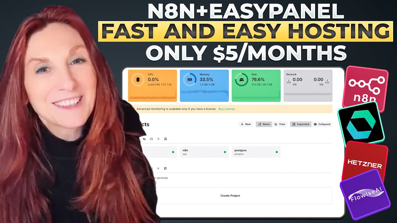 how to host N8N  with Hetzner & EasyPanel step-by-step for beginners