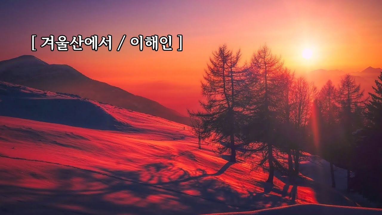 [ 겨울산에서 / 이해인 ]