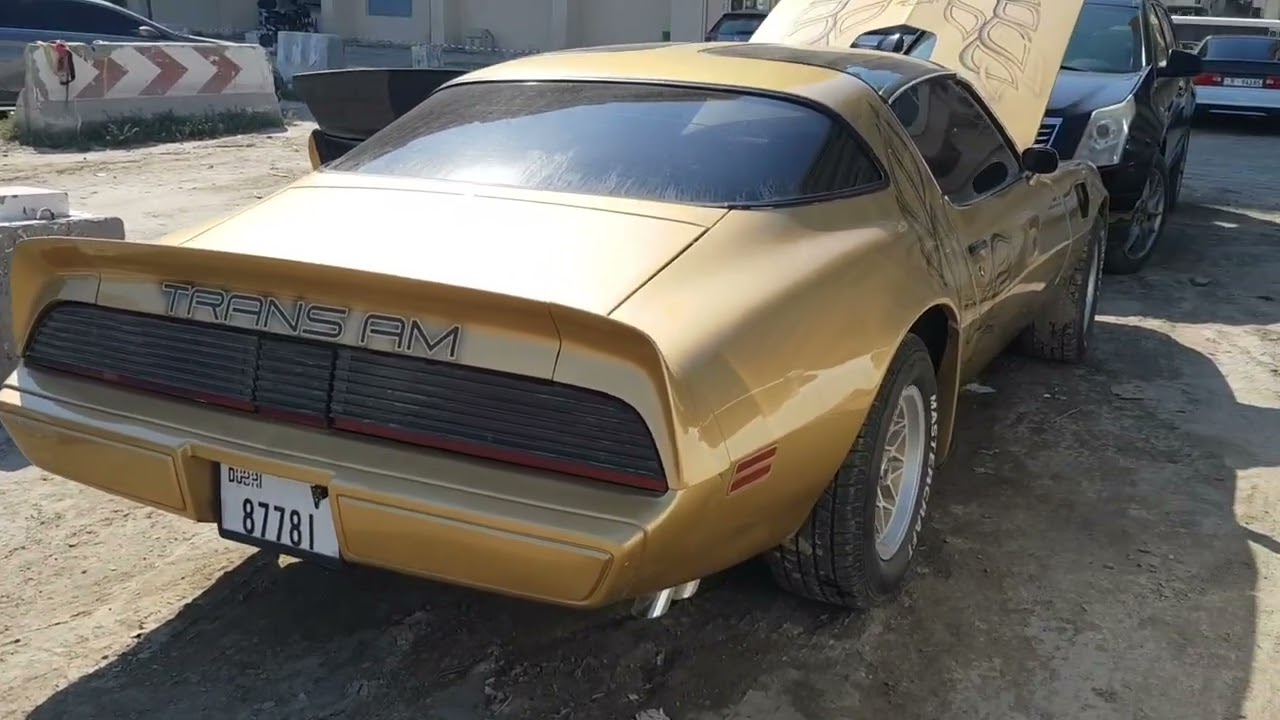 Starting a 1979 Pontiac Firebird Trans Am 403 Oldsmobile V8 in Dubai UAE