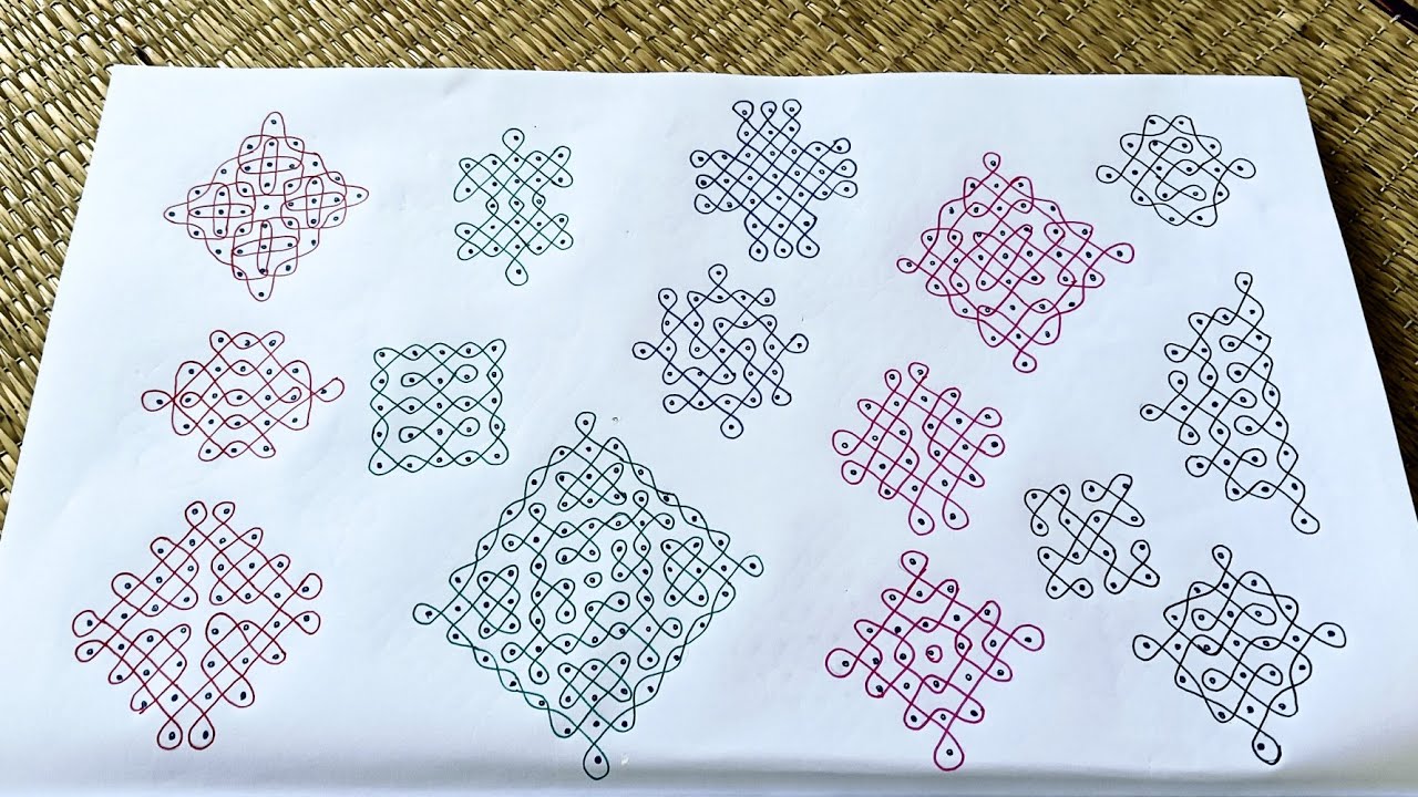 Simple sikku kolam easy Kambi kolam melikala muggulu easy sikku kolam daily kolam easy muggulu 