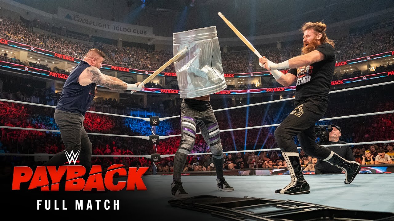ПОЛНЫЙ МАТЧ: Кевин Оуэнс и Сэми Зейн против Судного Дня — Steel City Street Fight: WWE Payback 2023