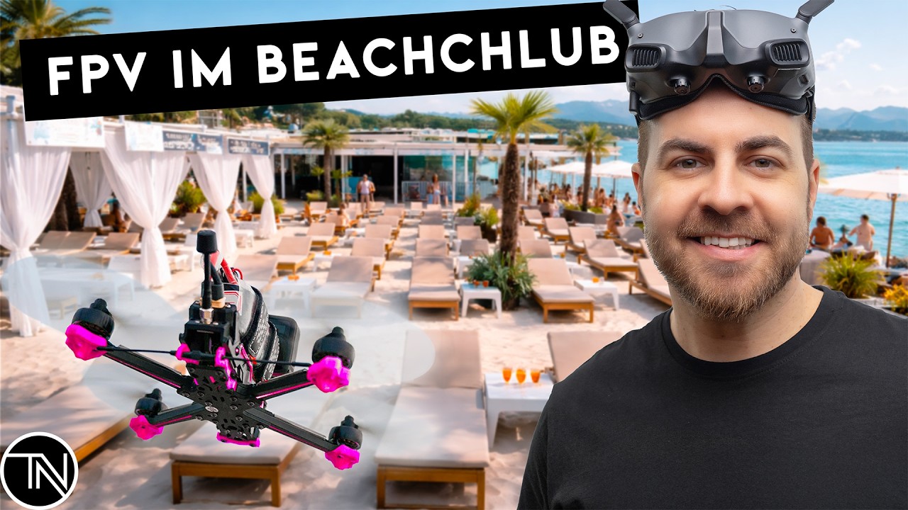 Ich fliege mit der FPV-Drohne durch einen Beachclub - FPV VLOG Gardasee Part 3
