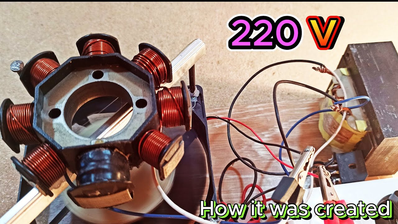 New generator experiments 220 v. How to do it in the simplest cases?
