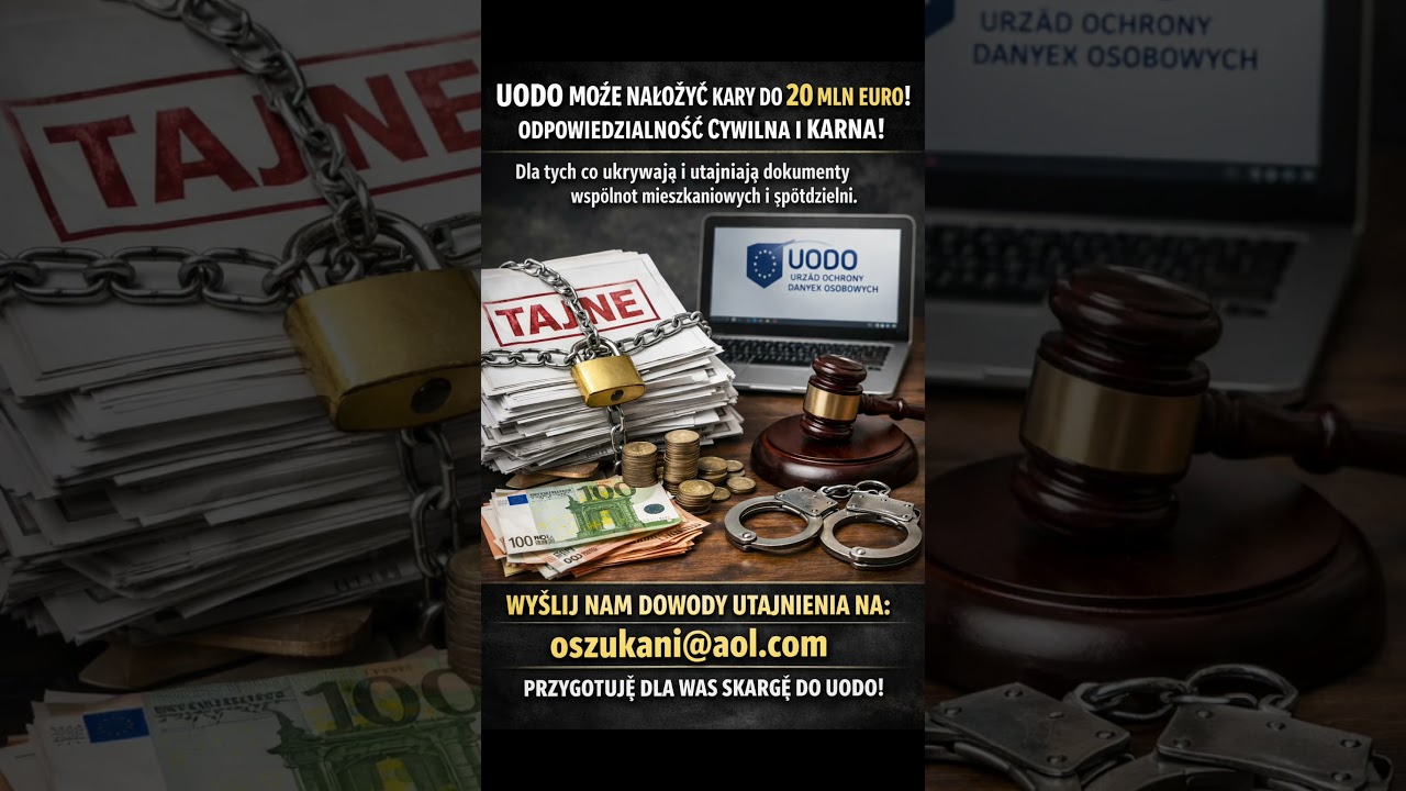 Kara do 20 mln EUR za ukrywanie dokumentów wspólnot mieszkaniowych i spółdzielni 