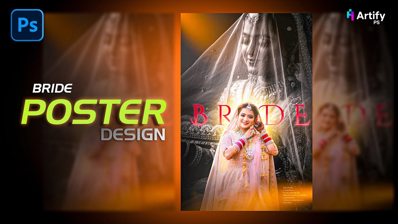  Bride Poster Design Tutorial | Wedding Poster Design in Hindi | Artify PS  | 2026