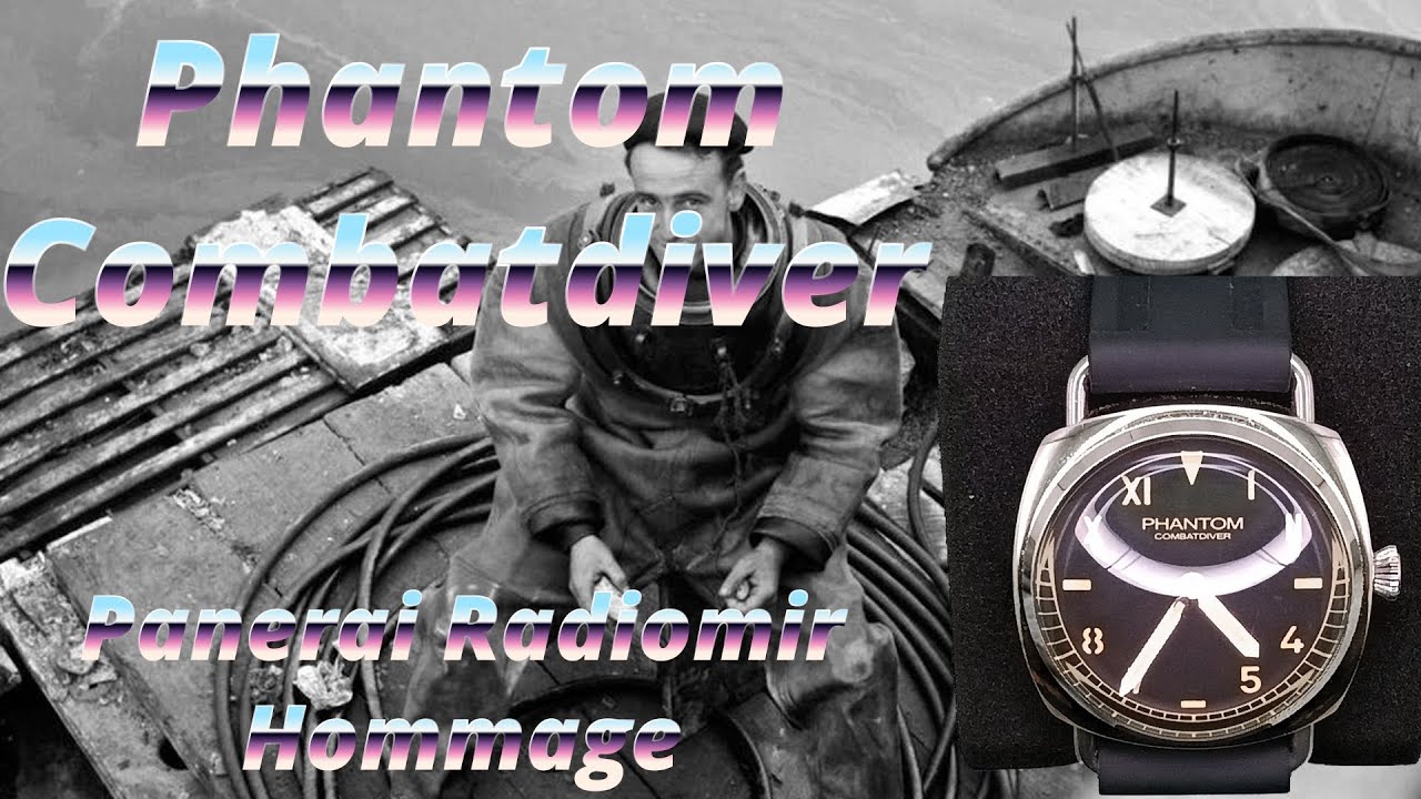 Phantom Combatdiver - Hommage an die Panerai Radiomir mit VH31 Quartz Werk  