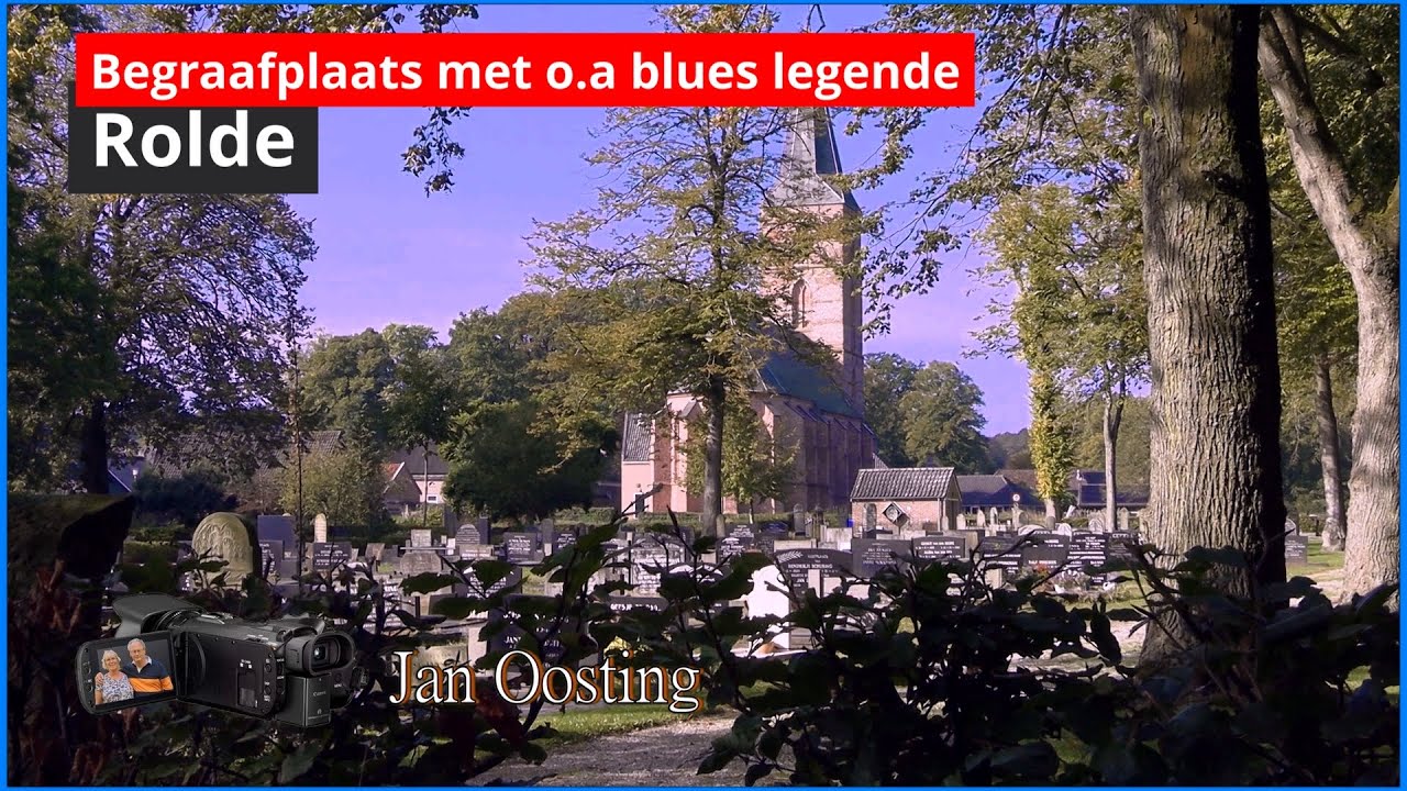 Begraafplaats in Rolde met blues legende.