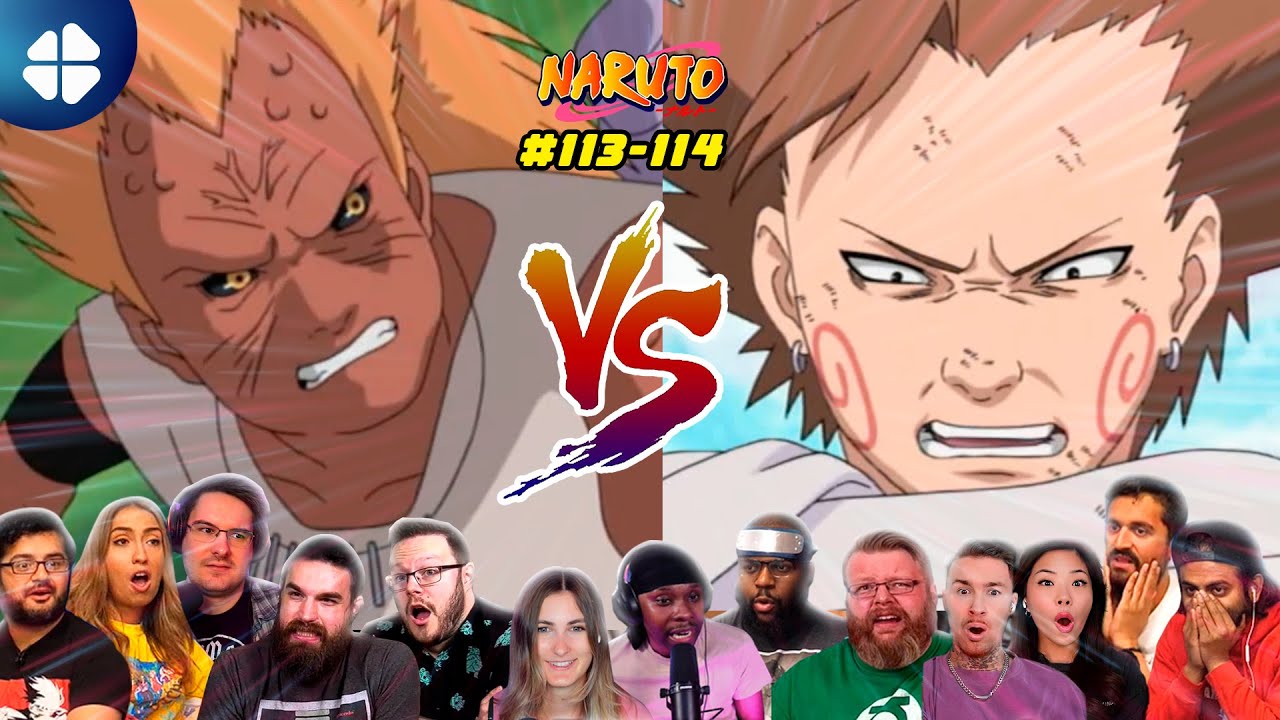 Chouji vs Jirobo FULL FIGHT! Naruto Episode 113-114 Reaction Mashup ナルト海外の反応