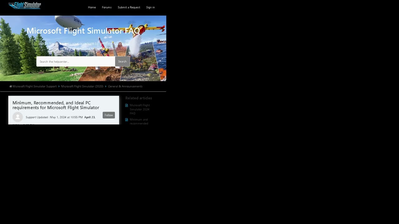 01 flight simulator introduction and system requirements