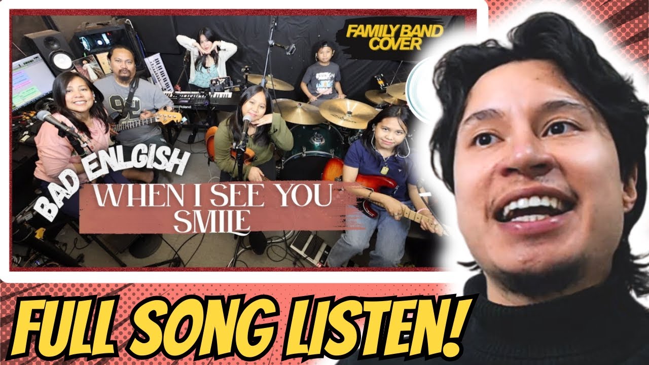 ARTIST REACTION | When I See You Smile by Bad English | Missioned Souls | family band studio cover