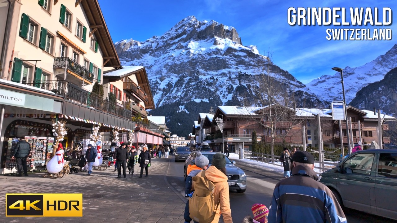 Walking in Grindelwald, Switzerland [4K HDR]