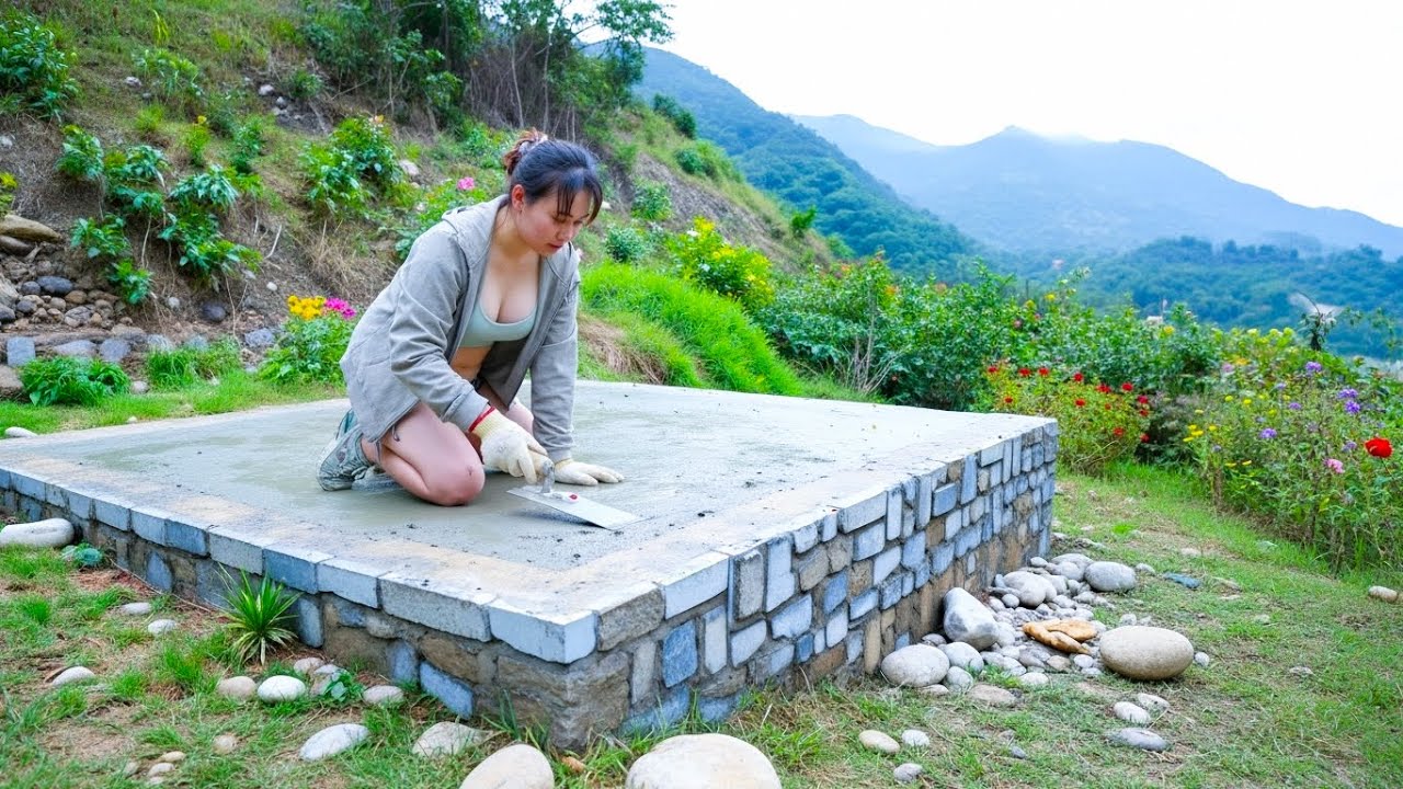 Shocking Strength! CEO Leaves the City to Handcraft a Durable Concrete Base
