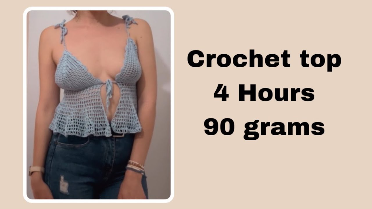Diy crochet top, Pinterest inspired, 4 hours 90 grams of yarn