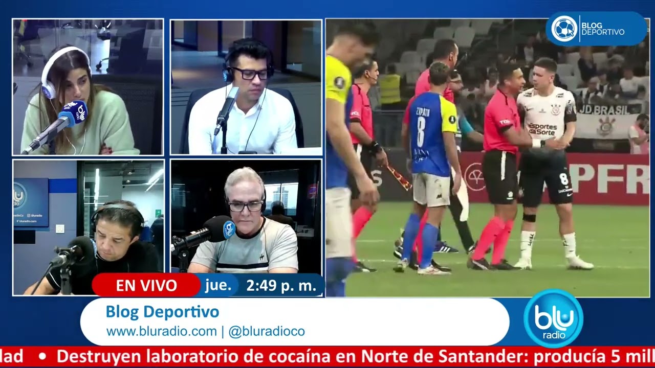 Wilmar Roldán genera polémica por grito y empujón a jugador del Corinthians en Copa Libertadores