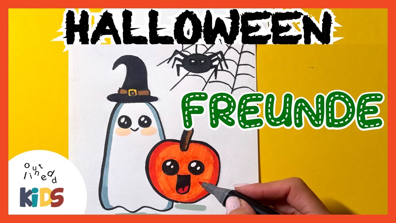 EINFACH HALLOWEEN FREUNDE? ZEICHNEN 🎃👻🕷️  I Schritt für Schritt Kinder 6+ Jahre Alt