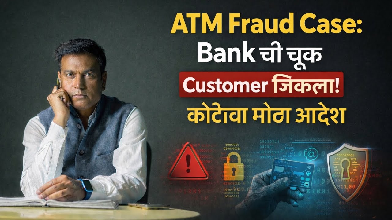 Cyber Fraud case Bank Guilty! १२ लाख गेले! कोर्टाने दिला ५ लाख मोबादला! PIN! ATM कार्ड! BOI ला दंड!