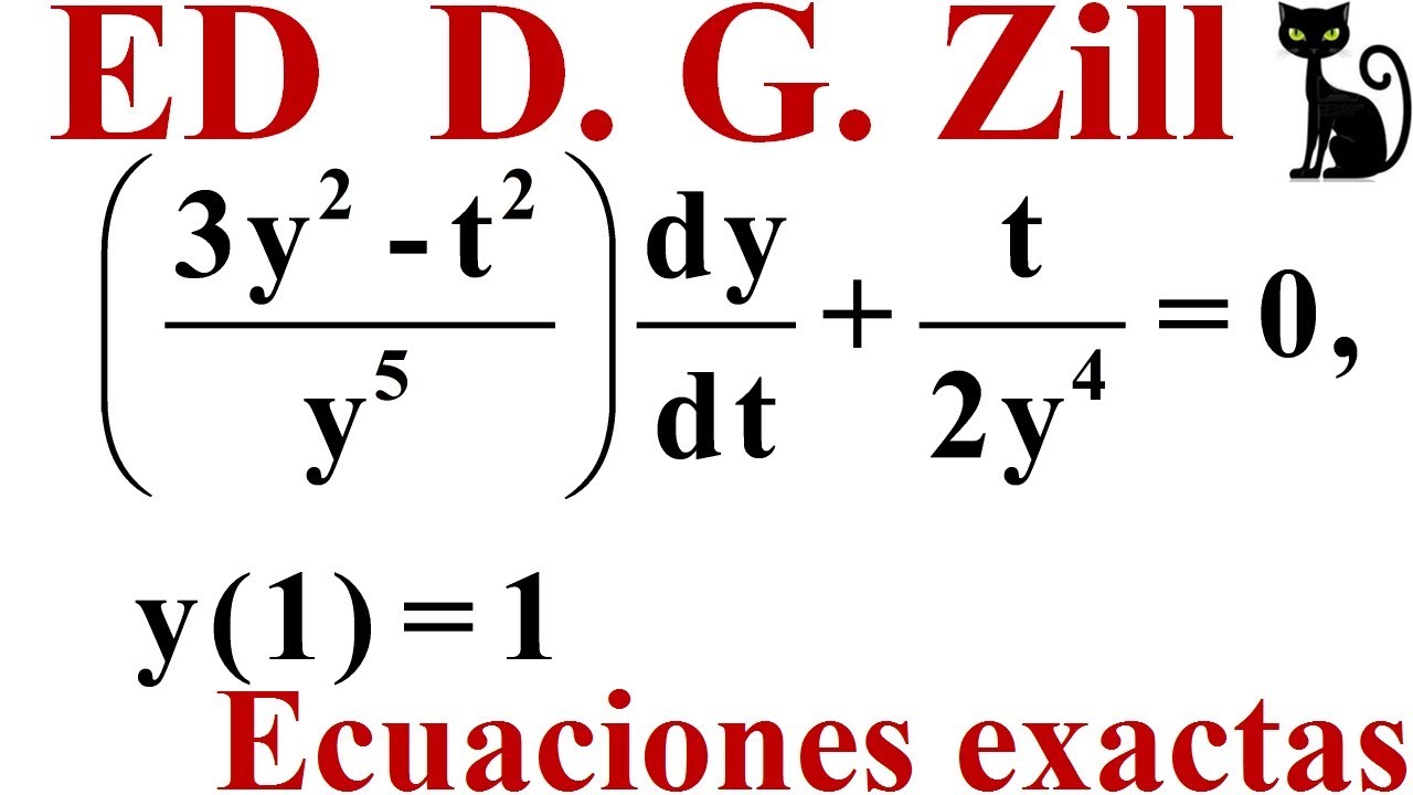 Ecuaciones diferenciales exactas. Problema con valores iniciales. Zill 2.4_24
