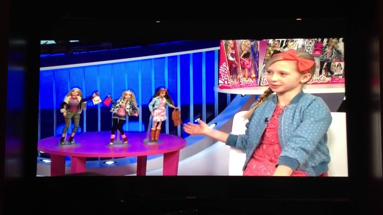 Emily Roman in Barbie commercial on YTV
