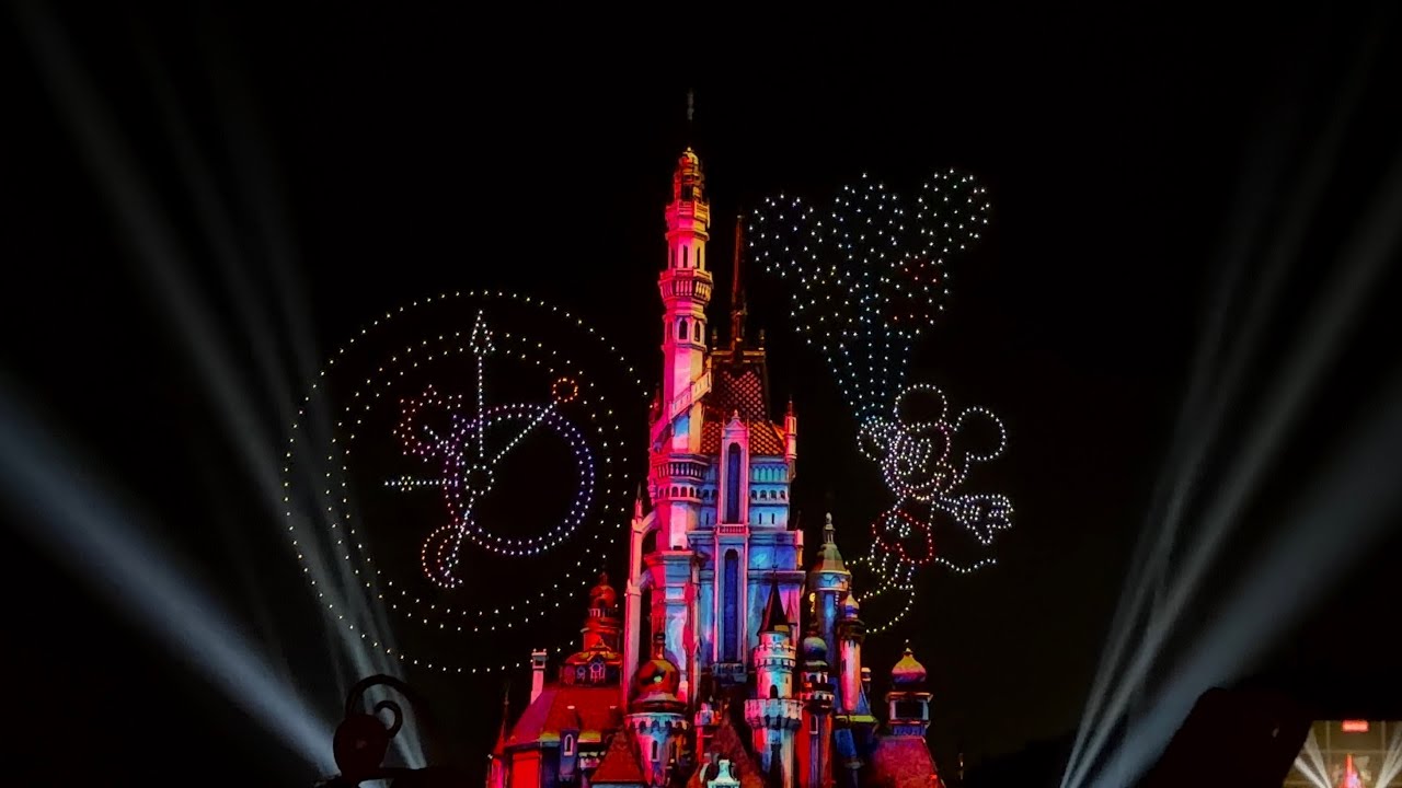 Disney Drone Show at Hong Kong Disneyland for 20th anniversary  