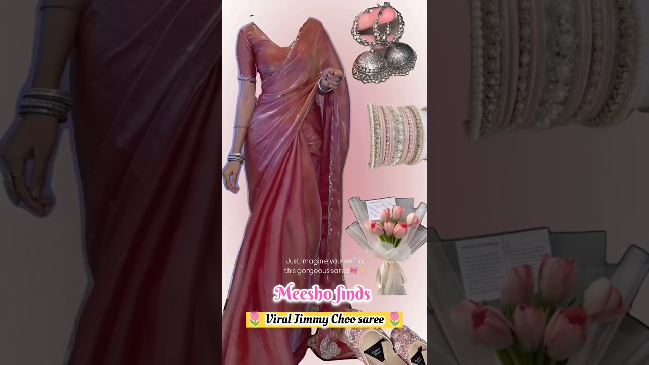 Meesho most viral Jimmy Choo saree🎀🌷🥀