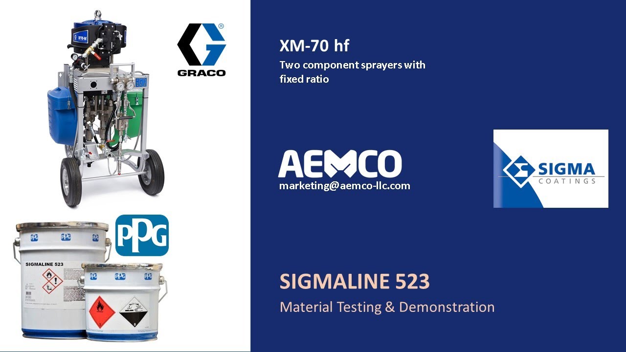 SIGMALINE 523 is sprayed with GRACO XP 70 by AEMCO Saudi
