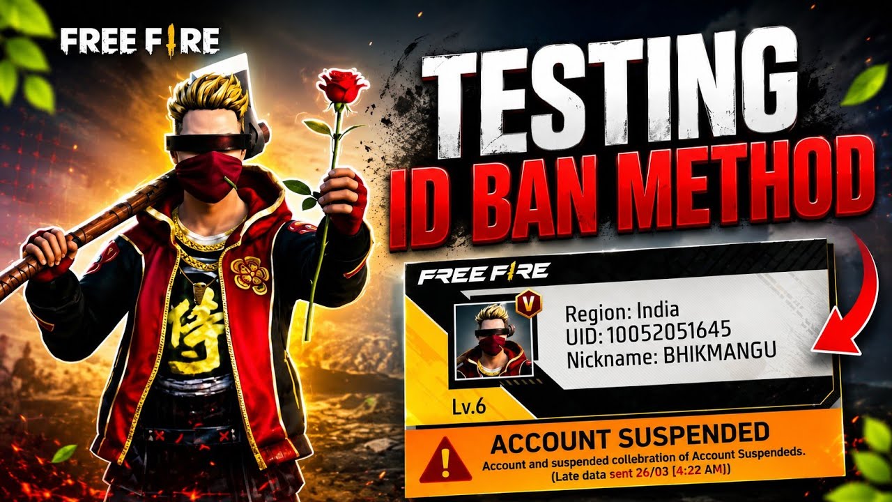 TESTING FREE FIRE ID BAN METHOD 💀 | BAN FF ID USING UID 👺