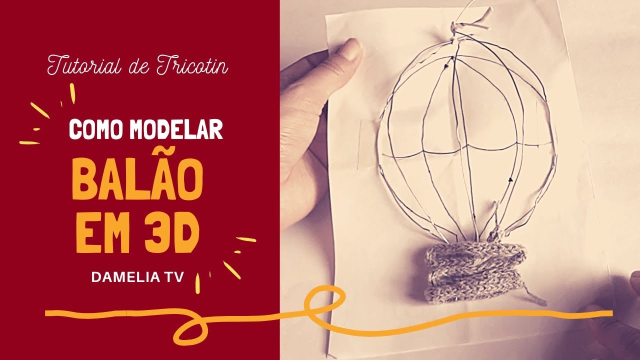 Como modelar BALÃO 3D em Tricotin | Tutorial passo a passo
