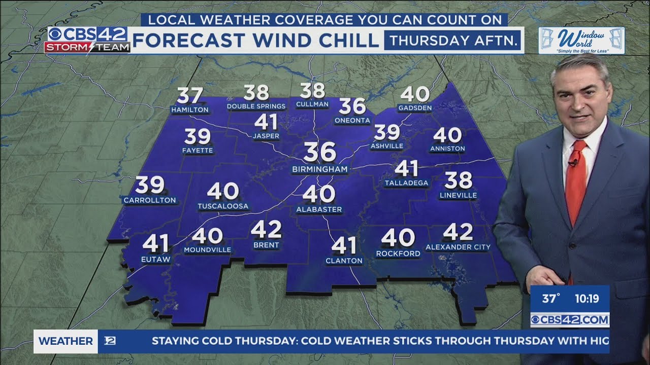 Cold and Breezy on Thursday, Warming Up For The Weekend - CBS42 News @ 10pm