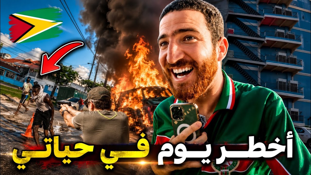 دخلت لأخطــ ـر الأحياء في غويانا 🇬🇾 ووجدت حرب بين الشرطة و المواطنين#هشام_يسافر #غويانا