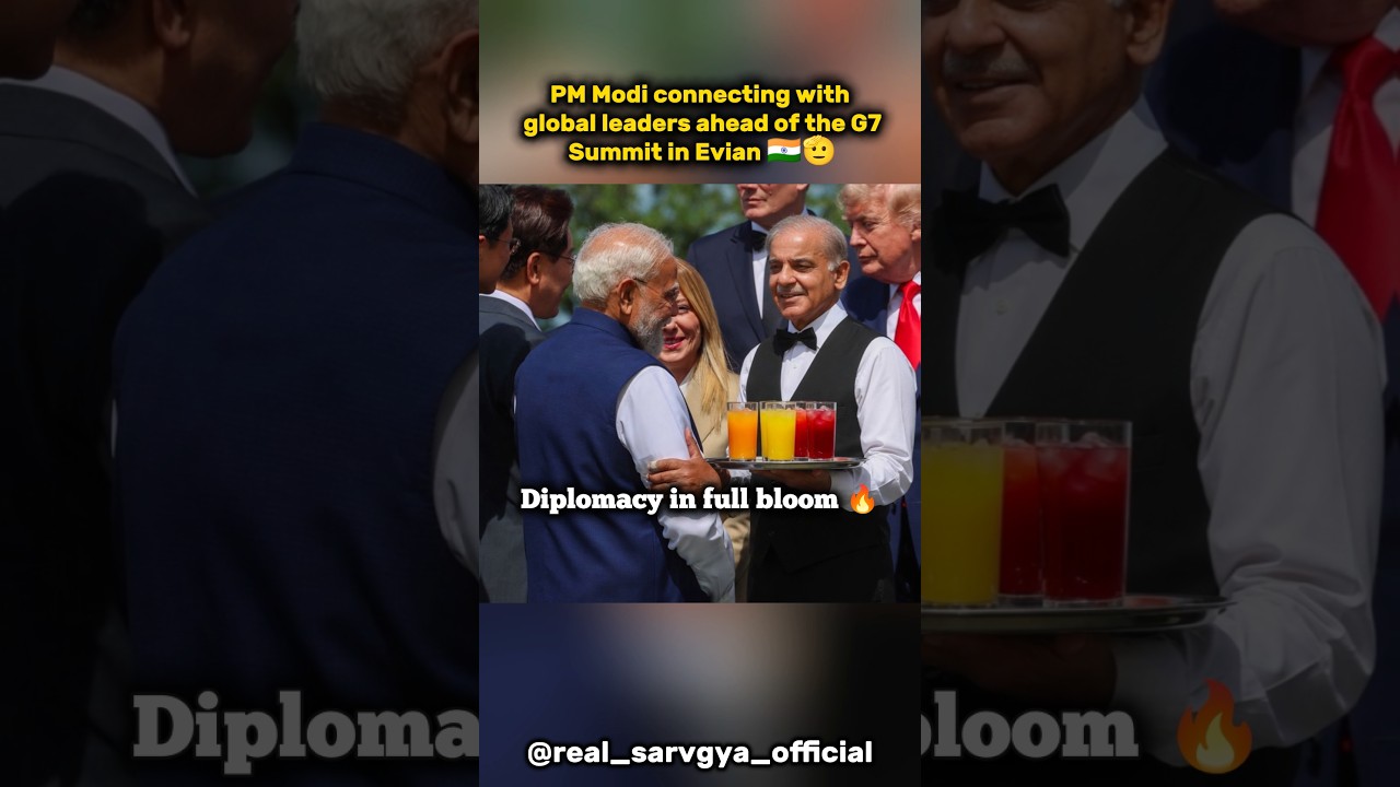 Премьер-министр Моди проводит встречи с мировыми лидерами перед саммитом G7 в Эвиане 🇮🇳🫡#shorts