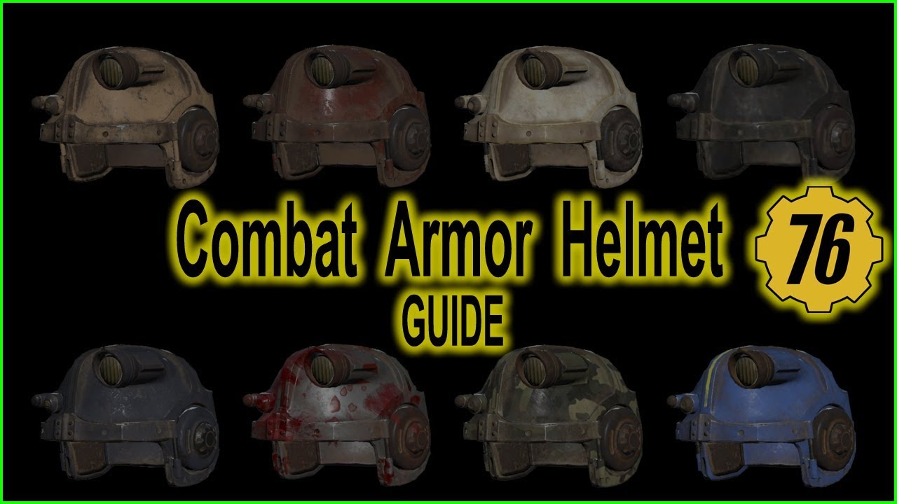 FALLOUT 76 Combat Armor Helmet Plan and Paint Guide