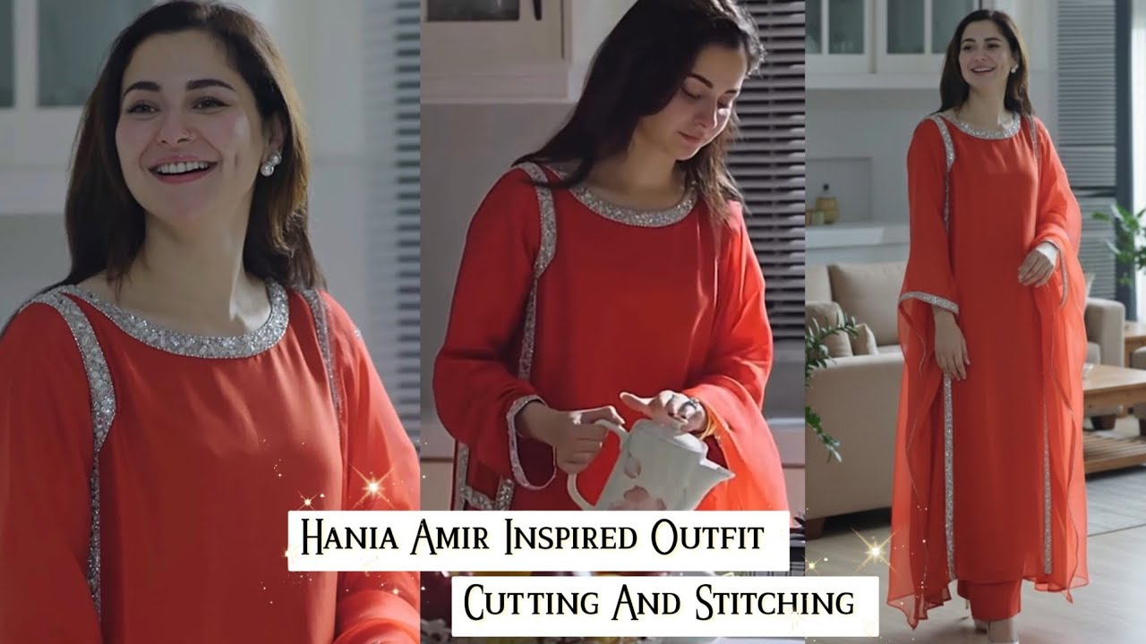 Eid Special✨ Most Viral Hania Amir Inspired Outfit From Drama Meri Zindagi Hai Tu Designing At Home 