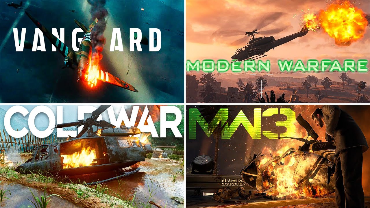 Evolution of Helicopter / Plane Crashes in Call of Duty Games