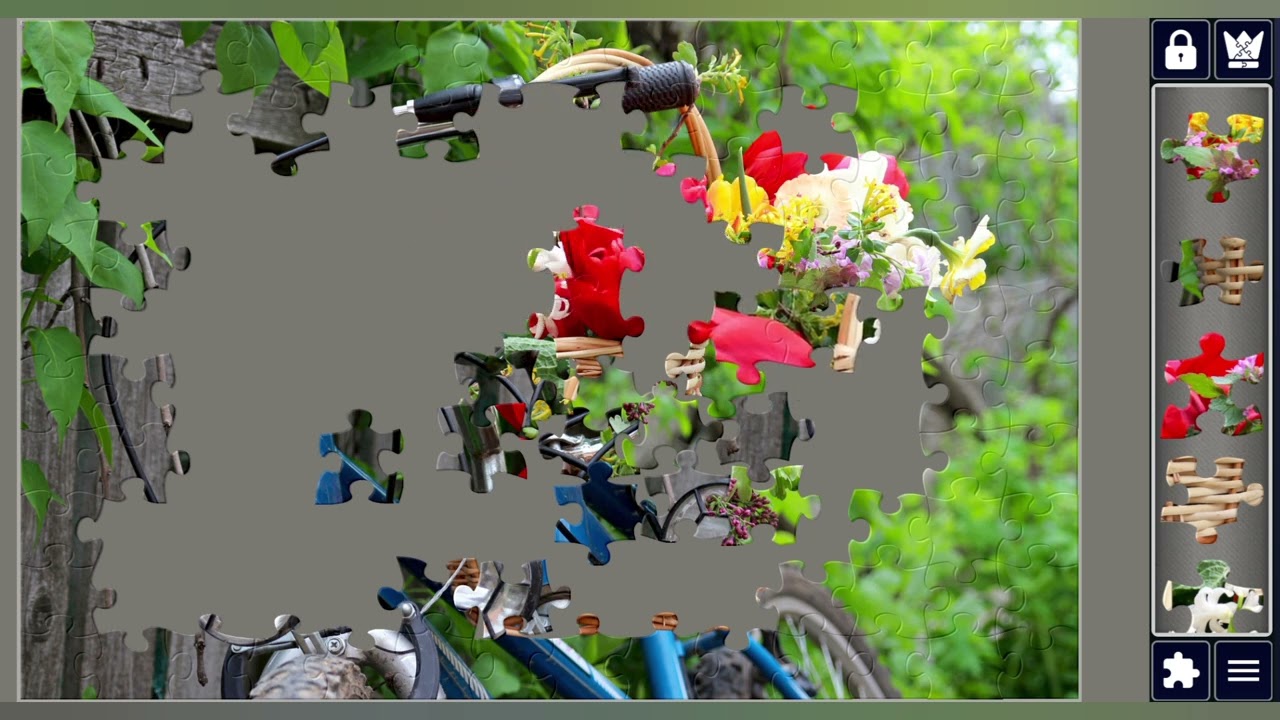 Beautiful  Bicycle with flowers in a Basket//jigsaw puzzles craft🧩🧩//puzzles collection 🧩 //
