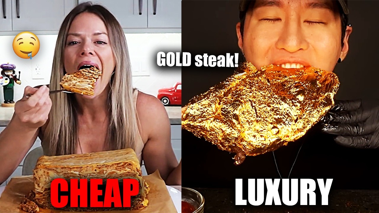 Мукбангеры едят ДЕШЕВУЮ vs РОСКОШНУЮ ЕДУ