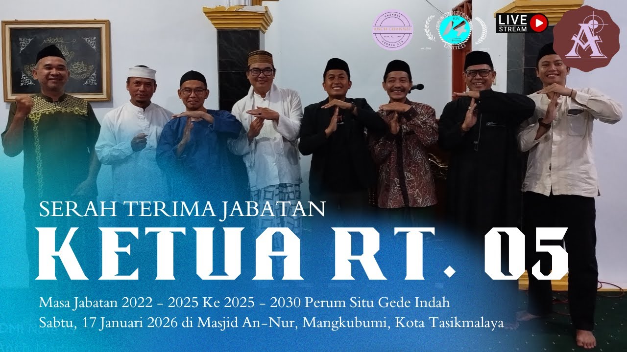 Serah Terima Jabatan Ketua RT. 05 Perum Situ Gede Indah 2025–2030 | (LIVE TAPPING)