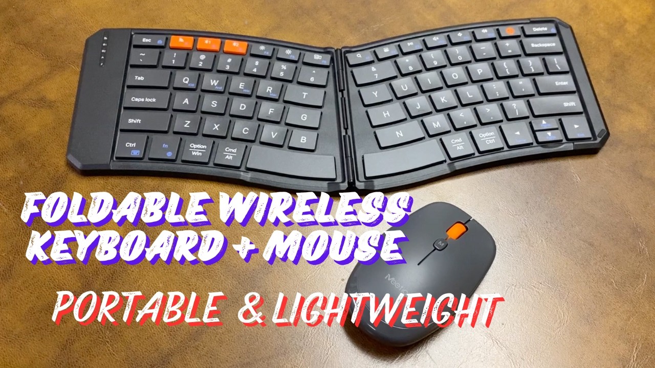 Foldable Keyboard and Mouse - portable and lightweight