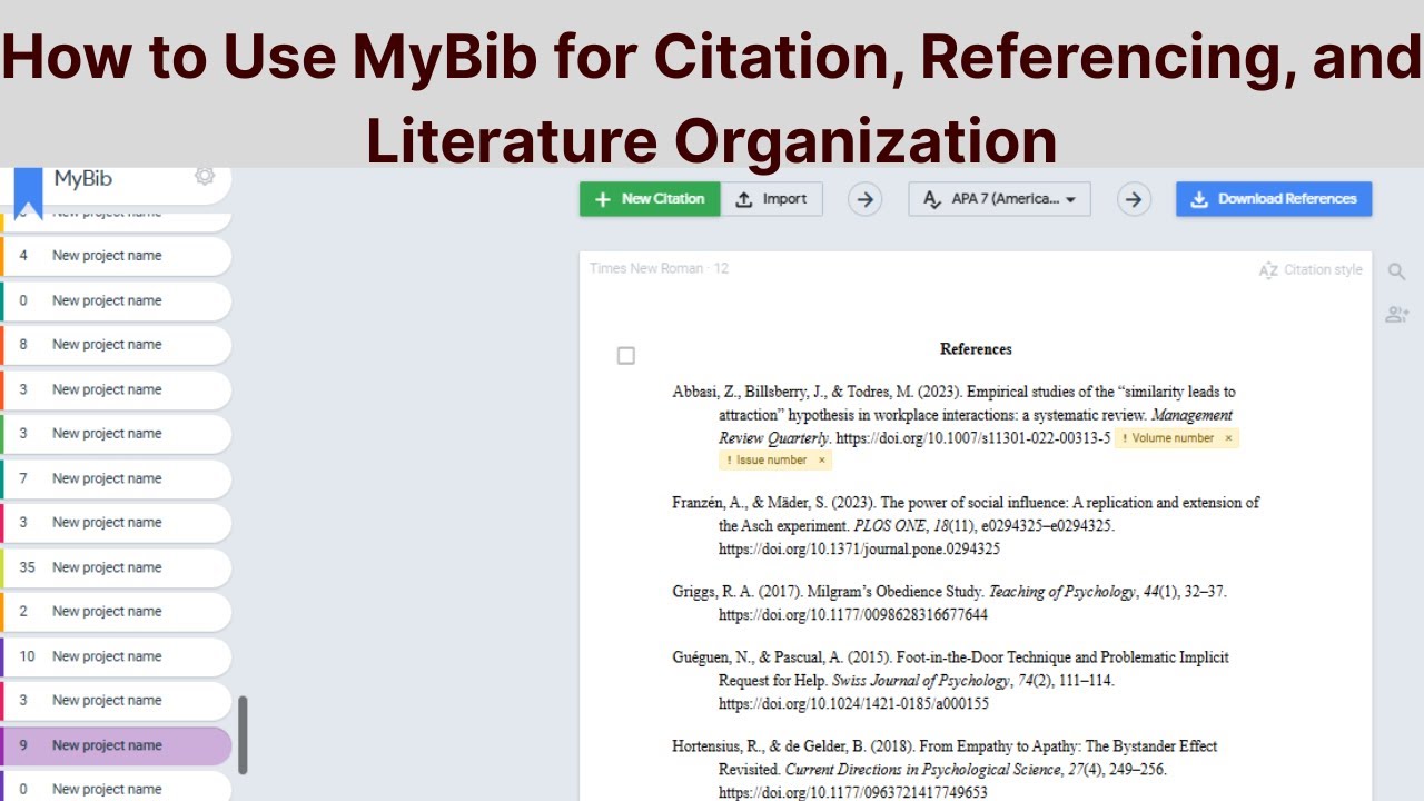 Как использовать MyBib для цитирования, оформления ссылок и организации литературы
