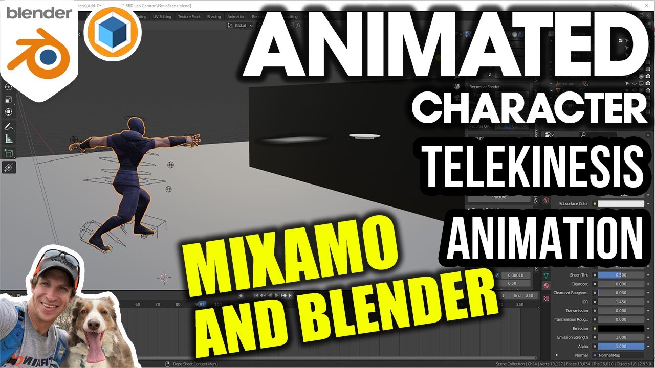 Using Mixamo Animations in Blender - Easy TELEKINESIS ANIMATION!