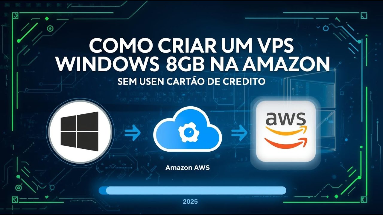 Como Criar VPS Windows de 8GB na Amazon Sem Utilizar Cart&atilde;o de Cr&eacute;dito (Passo a Passo Completo 2025)